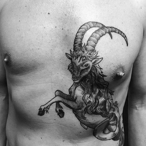 60 Steinbock-Tattoos für Männer - astrologische Tinte Design-Ideen  