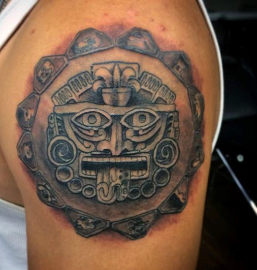 80 aztekische Tattoos für Männer - alte Stammes- und Krieger-Entwürfe  