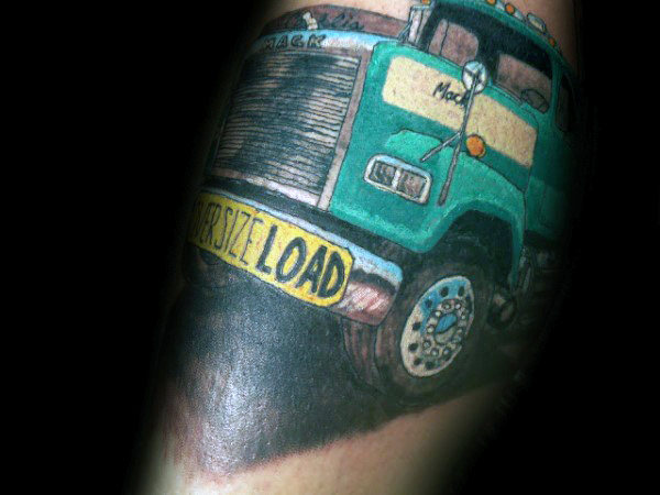 60 Truck Tattoos für Männer - Vintage und Big Rig Ink Design-Ideen  