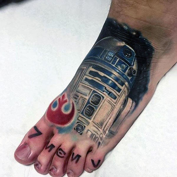 60 R2D2 Tattoo Designs für Männer - Roboter Star Wars Tinte  