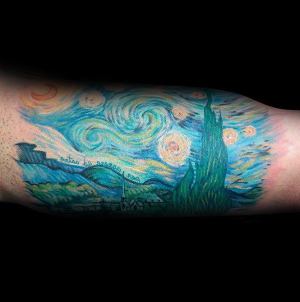 50 Vincent Van Gogh Tattoo-Designs für Männer - künstlerische Ideen  