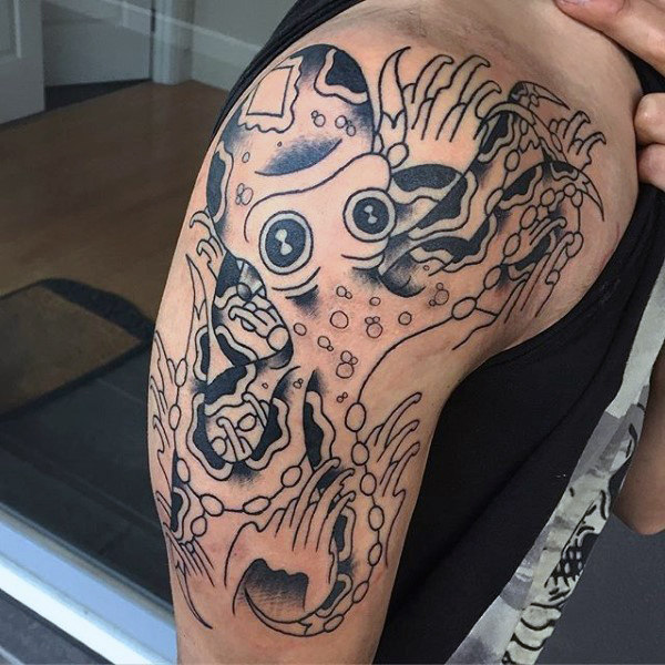 50 traditionelle Octopus Tattoo Designs für Männer - Old School-Ideen  