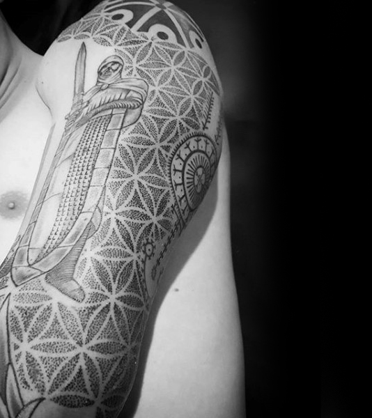 100 Blume des Lebens Tattoo Designs für Männer - geometrische Tinte Ideen  