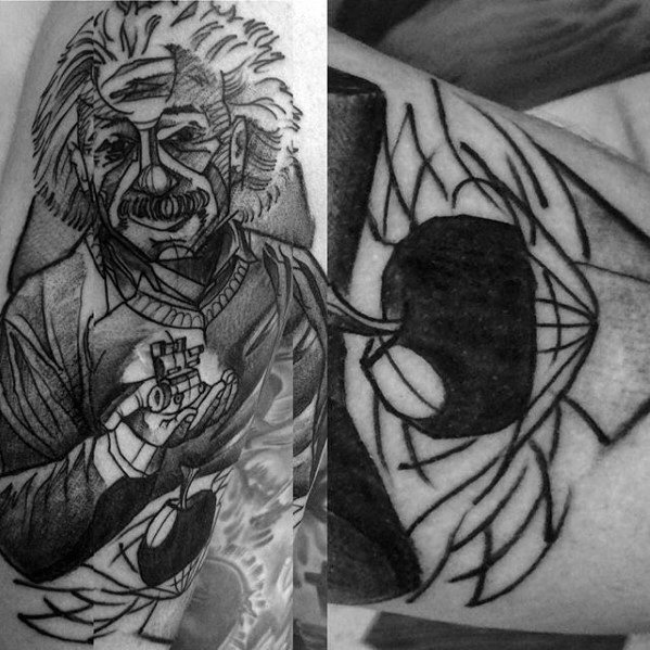 50 Albert Einstein Tattoo Designs für Männer - Theoretische Physiker Tinte Ideen  