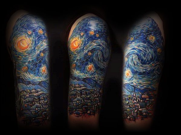 50 Vincent Van Gogh Tattoo-Designs für Männer - künstlerische Ideen  