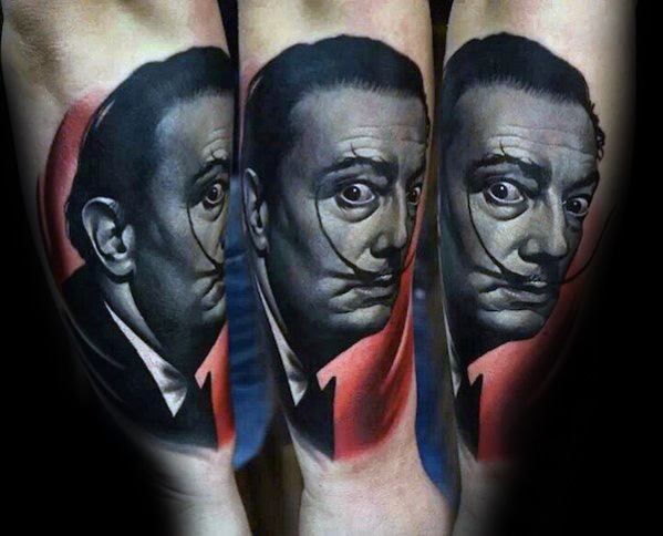 50 Salvador Dali Tattoo Designs für Männer - Künstlerische Tinte Ideen  
