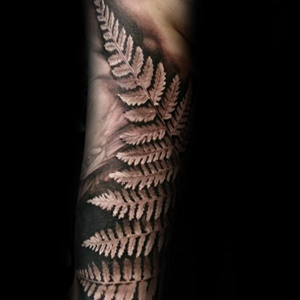 60 Farn Tattoo Designs für Männer - Blatt-Tinten-Ideen  