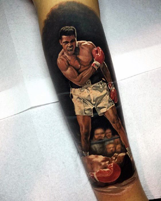 50 Muhammad Ali Tattoo Designs für Männer - Boxing Champion Ink Ideen  