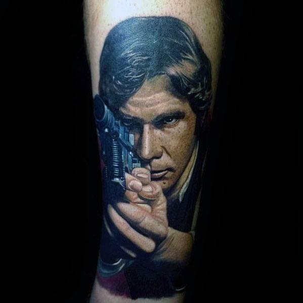 50 Han Solo Tattoo Designs für Männer - Star Wars Ideen  