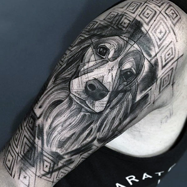 100 Hund Tattoos für Männer - kreative Canine Ink Design-Ideen Teil zwei  