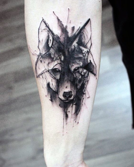 50 Wolf Aquarell Tattoo Designs für Männer - Cool Ink Ideas  