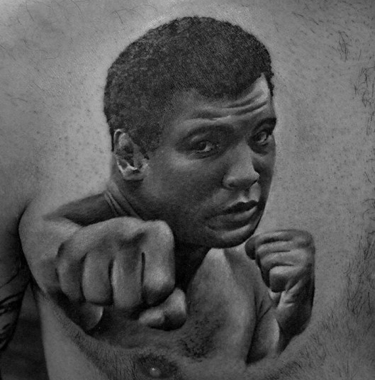 50 Muhammad Ali Tattoo Designs für Männer - Boxing Champion Ink Ideen  