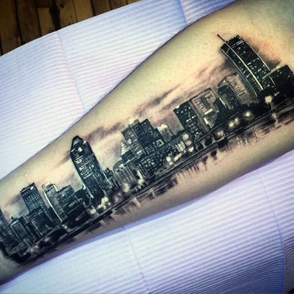 90 Building Tattoos für Männer - Architektur Ink Design-Ideen  