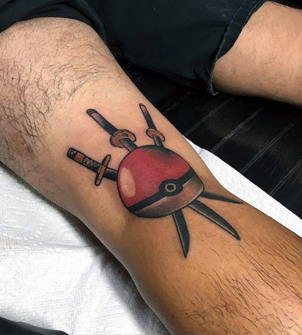 50 Pokeball Tattoo Designs für Männer - Pokemon Ink Ideen  