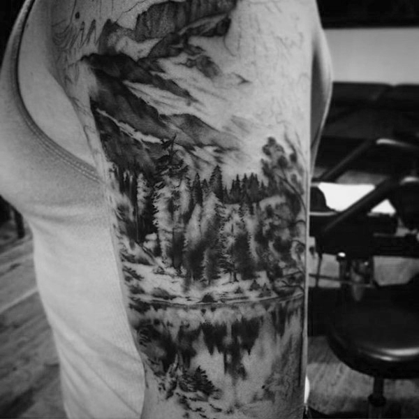 100 Natur Tattoos für Männer - Deep Great Outdoor Designs  