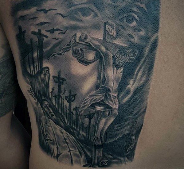 60 3D Jesus Tattoo Designs für Männer - religiöse Tinte Ideen  