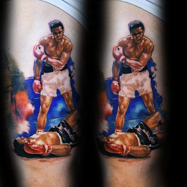 50 Muhammad Ali Tattoo Designs für Männer - Boxing Champion Ink Ideen  