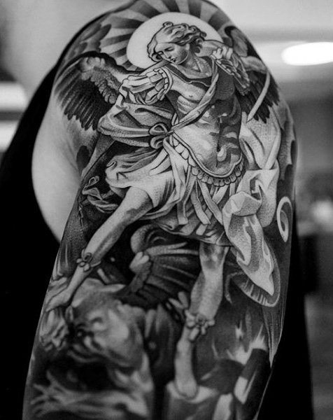 100 Schutzengel Tattoos für Männer - Spiritual Ink Designs  