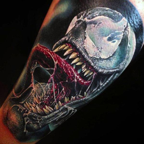 60 Venom Tattoo Designs für Männer - Marvel Ink Ideen  
